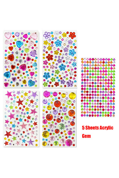 Choice1 B 5 أوراق من أحجار الراين الكريمة للأعمال اليدوية، ملصقات جواهر ذاتية...