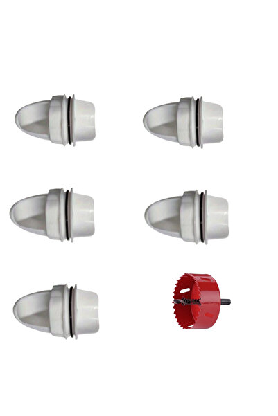 Choice8 مجموعة بيضاء من 6 قطع، معلف دجاج أوتوماتيكي يمكنك تركيبه بنفسك، لا يه...