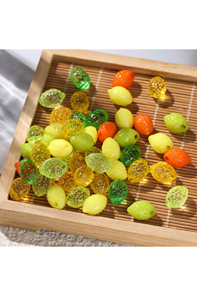 Choice5 Random mixed 10pcs Acrylic Lemon Shaped Beads Colored Spacer Beads fo...