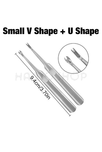Choice5 أدوات جلد صغيرة من قطعتين على شكل حرف U+V، مناسبة لأعمال التخديد والت...