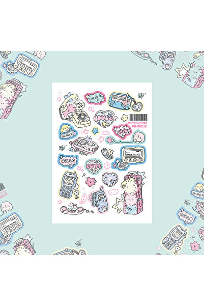 Choice4 ٠٤ ملصقات كورية لطيفة بنقوش صغيرة، ملصقات تزيين، ملصقات فتيات كرتونية...