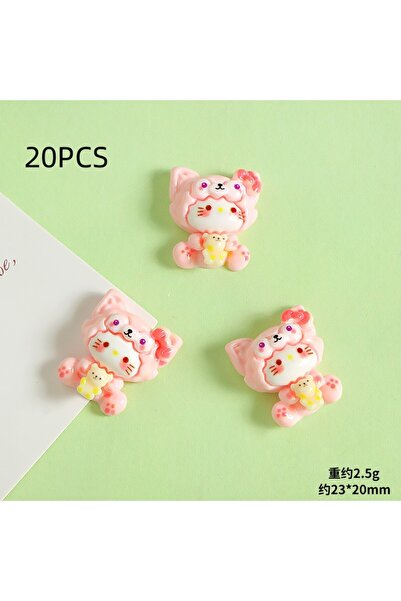 Choice3 20PCS D 18/20PCS Cute Cartoon Animals Cream Gel DIY Handmade Phone Ca...