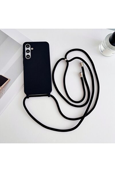 Choice49 Galaxy A36 Silicon Case & Strap black Crossbody Lanyard Cord Liquid ...