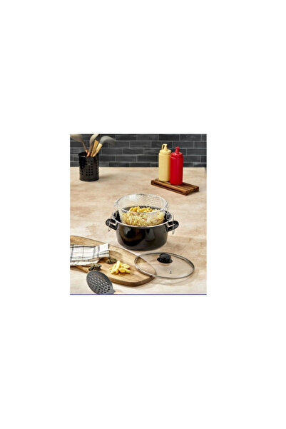 Esta Eda Enamel Glass Lid Frying Pan 24 cm - Healthy and Safe Cooking