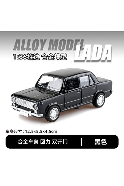 Choice1 لعبة سيارة لادا سوداء من سبيكة معدنية مزدوج الأبواب، نموذج مصغر للأطف...