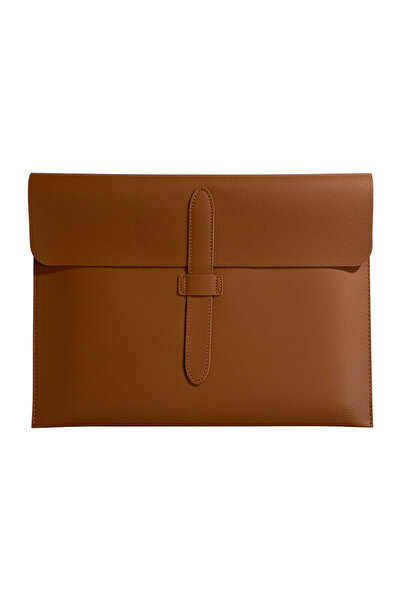 Choice4 حقيبة جلد سميكة بنية اللون بحجم A4، حافظة ملفات A4، حقيبة معلومات أعم...