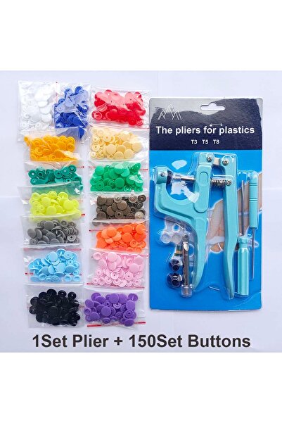 Choice23 T5 blue plier 150 mix U Shape Fastener Snap Pliers Butt Kit T5 Plast...