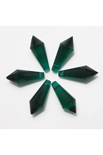 choice2 hole green 20Pcs/Lot 8x20mm Long Bicone Shape Glass Drop Beads Crysta...