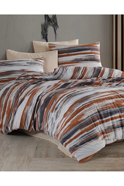 NazeninHome Dream Ranforce Cotton Duvet Cover Set with Elastic Sheets, Double...