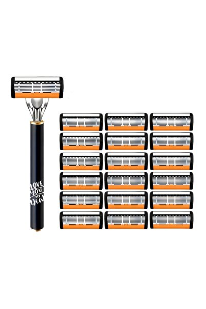 Choice3 ماكينة حلاقة يدوية آمنة للرجال والنساء، بمقبض واحد و18 شفرة، مصنوعة م...