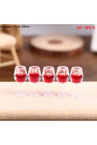 Choice1 A 1:12 Dollhouse Miniature Wine Glass Mini Red Wine Cup Model For OB1...