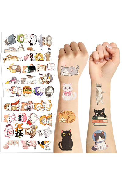 Choice3 078 10 أوراق ملصقات وشم ديناصورات مؤقتة للذراع واليدين والجسم، وشم مائي