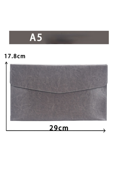 Choice6 مجلد ملفات جلد رمادي A5 A6 A5 A4، حقيبة بيانات ، حقيبة أنيقة، حقيبة أ...