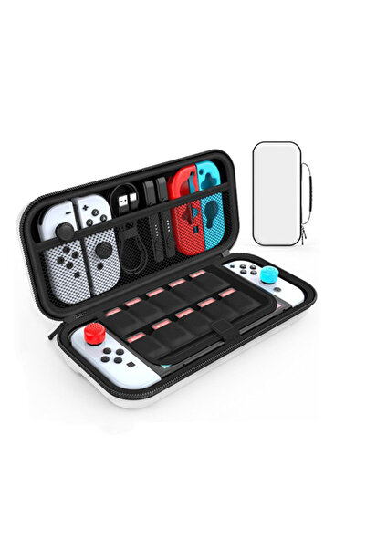 Choice1 White Storage Bag For Nintendo Switch Portable Protective Case Anti-S...