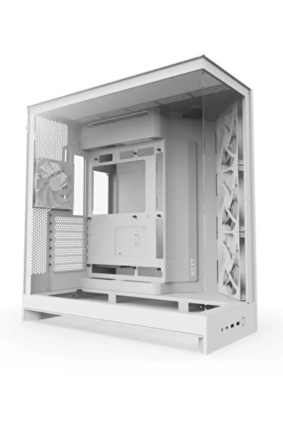 Nzxt Carcasa H9 Flow cu cameră dublă, turn central (alb)