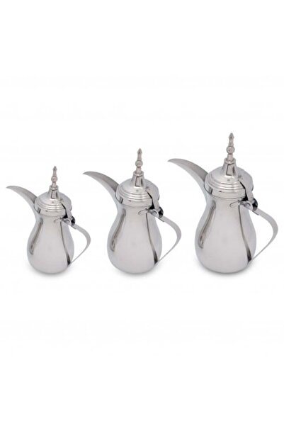 Generic Stainless Steel Coffee Pot Set 3 Pieces Silver