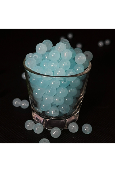 Choice15 Blue 60pcs 8mm Round Glass Beads Classic Simplicity Beautiful Loose ...