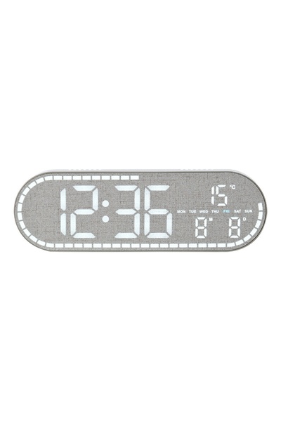 Choice GRAY Large Digital Wall Clk Temperature and Date Week Display Electron...