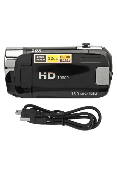 Choice كاميرا رقمية سوداء D90 بدقة 16 ميجابكسل و1080 بكسل، شاشة قابلة للدوران...