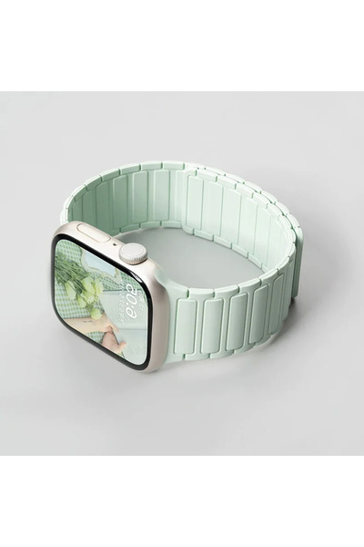 choice2 سوار سيليكون أخضر للساعات بمقاسات 46 مم، 42 مم، 49 مم، 45 مم، 41 مم، ...