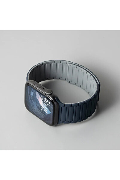 Choice15 سوار ساعة من السيليكون بلون نيلي مع H، متوفر بأحجام 42، 44، 45، 46، ...