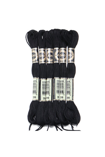 Choice12 خيوط خياطة بوليستر ملونة للتطريز، 6 قطع/ حقيبة، مناسبة للحياكة المنز...