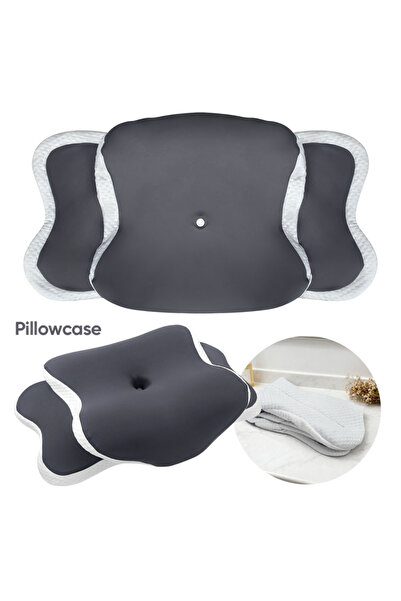 Choice1 Grey Memory Foam Pillowcase Cervical Pillowcase Pillow Protector Bedd...