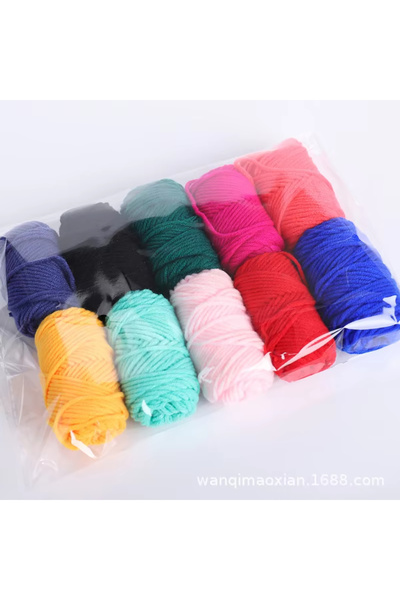 choice2 B 10pcs Cotton Blended Yarn Handmade Woven Yarns Rolls Starter Craft ...