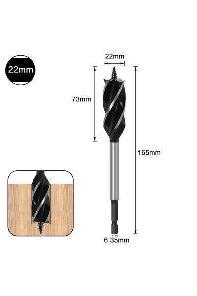 Choice13 22mm 10mm-35mm Twist Drill Bit Set Wood Fast Cut Auger Carpenter Joi...