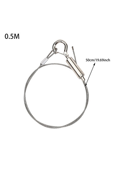 Choice5 Type-B-50cm Adjustable Automatic Wire Rope Spring Hook Clothesline tu...
