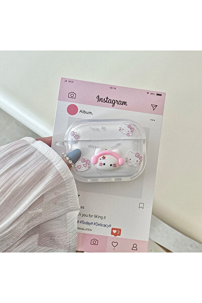 Choice18 جراب سماعات أذن لاسلكي ثلاثي الأبعاد بتصميم هيلو كيتي من سانريو، مخص...