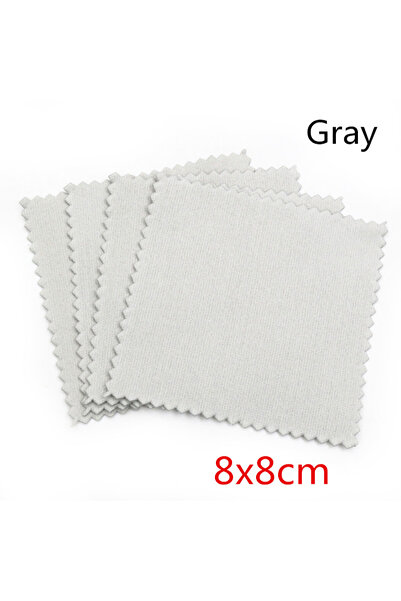 Choice1 8x8cm Gray 10pcs Polish Polishing Cloth Silver Color Cleaning Polishi...