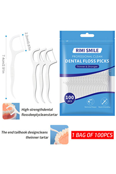 Choice3 ١٠٠ قطعة (بسعر مناسب) ٥٠/١٠٠/٣٠٠ قطعة - خيط تنظيف الأسنان RIMI Smile ...