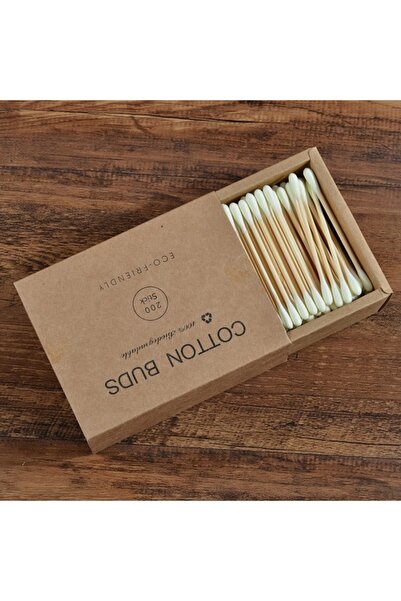 Choice5 Light yellow 200pcs 200Pcs/Box Double Head Bamboo Cotton Buds Adults ...