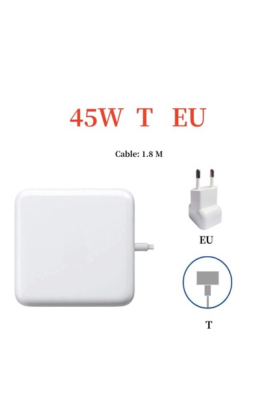 Choice11 شاحن T-45W-EU متوافق مع أجهزة MacBook Air/Pro، بقدرات 45 واط، 60 واط...
