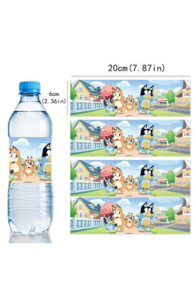 Choice5 20pcs-2pack Bottle sticker-2 10/20/30pcs Bluey Water Bottle Label Par...