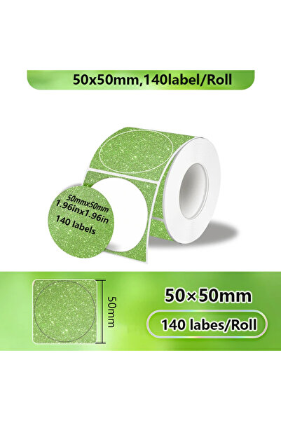 Choice25 50x50 MUNBYN 2 Inch Holographic Laser Sand Dots Sticker DIY Seal Lab...