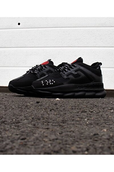 EXCLUSIVE STYLE Eco- Leather sneakers - CHAIN ​​Orange/Blue