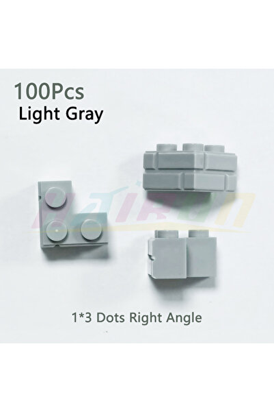 Choice9 100 قطعة من الطوب الأسود الرمادي الفاتح 1x3، نموذج مدينة محاكاة، جدار...