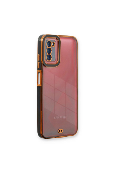 xirshop حافظة سامسونج جالاكسي A03s من السيليكون بعدسة ليفا - أسود