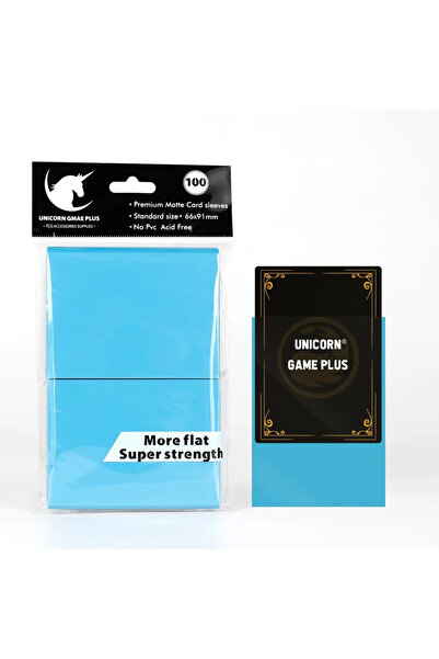 Choice7 Azure 100PCS 66x91mm Matte Standard Size Card Sleeves TCG Trading Car...