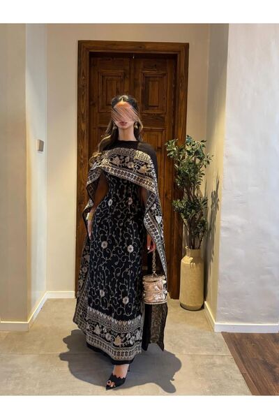 Genenic Original Ferrari crepe fabric jalabiya with computer embroidery and s...