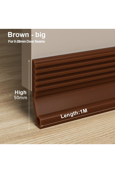 Choice4 1M Brown-B New Door Bottom Sealing Strip 1M Windproof Dust Stopper Gu...