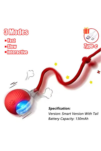 Choice4 Red rope New cat toys are automatically teasing cat balls and self-ex...