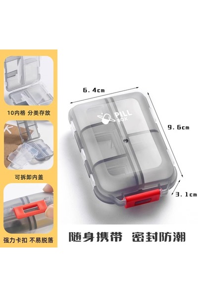 Choice1 AS SHOW 10 Compartments Travel Pill Organizer Pket Portable Pill Stor...