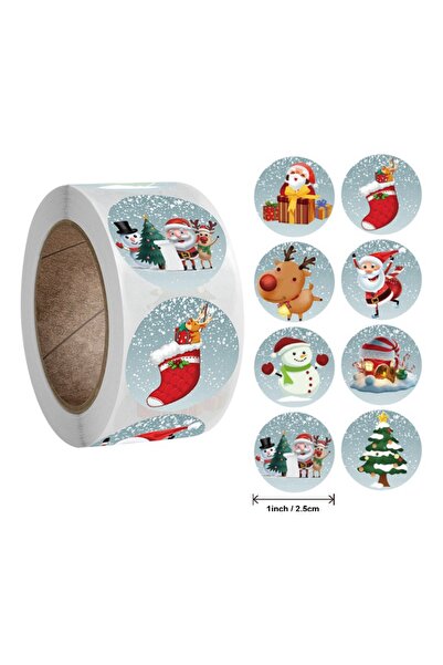 choice2 H0153-500 قطعة 500 قطعة من ملصقات عيد الميلاد المجيد باللون الذهبي ال...