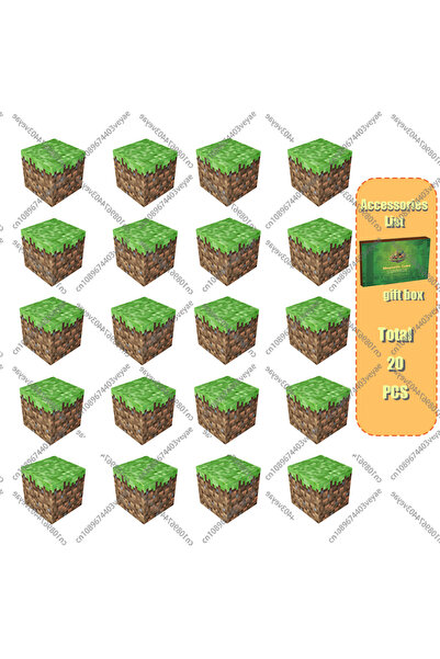 choice2 مجموعة مكعبات بناء مغناطيسية من العشب - 20 قطعة، لعبة عالم المناجم، م...