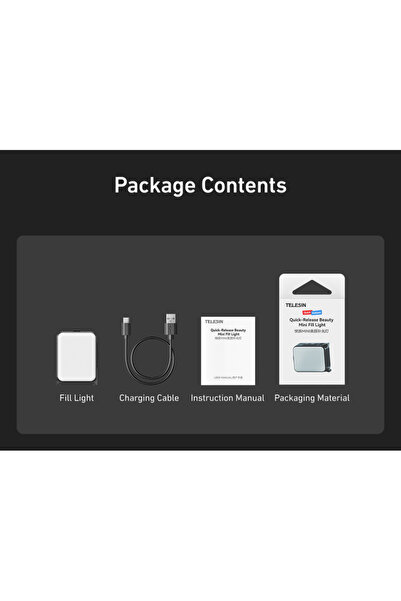 Choice مصباح سيلفي صغير مقاوم للماء من تيليسين، سريع الفك، مناسب لكاميرات DJI...