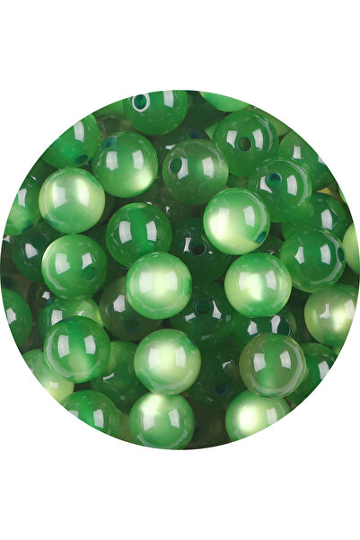 Choice6 8mm 100pcs style1 100pcs pack Resin Imitation Cat Eye Round Beads Col...