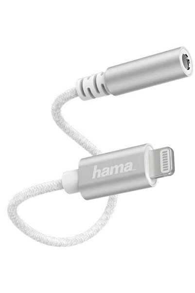 Hama Adaptor 187210, Mufă Lightning 3.5mm (Alb)